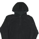 NIKE Mens Black Plain Pullover Hoodie Polyester Blend M Sports Casual Jumper