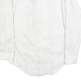 PIERRE MICHEL Mens White Plain Shirt M Classic Fit Button Collar