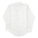 PIERRE MICHEL Mens White Plain Shirt M Classic Fit Button Collar