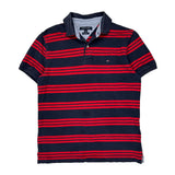 Tommy Hilfiger Slim Fit Polo Shirt - Large Navy Cotton Blend