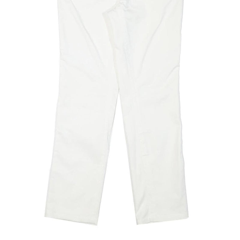 GF FERRE Womens Slim White Jeans Cotton Blend Zip W27 L27 Stylish Classic