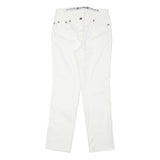 GF FERRE Womens Slim White Jeans Cotton Blend Zip W27 L27 Stylish Classic