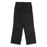 DICKIES Mens Black Polyester Blend Regular Cargo Trousers W31 L30 Workwear Zip