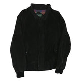 NEIL MARTIN Mens Black Faux Leather Zip Jacket XL Suede Effect Relaxed Fit