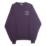 JERZEES Mens Purple Up North Michigan Crew Neck M Sweatshirt Cotton Blend