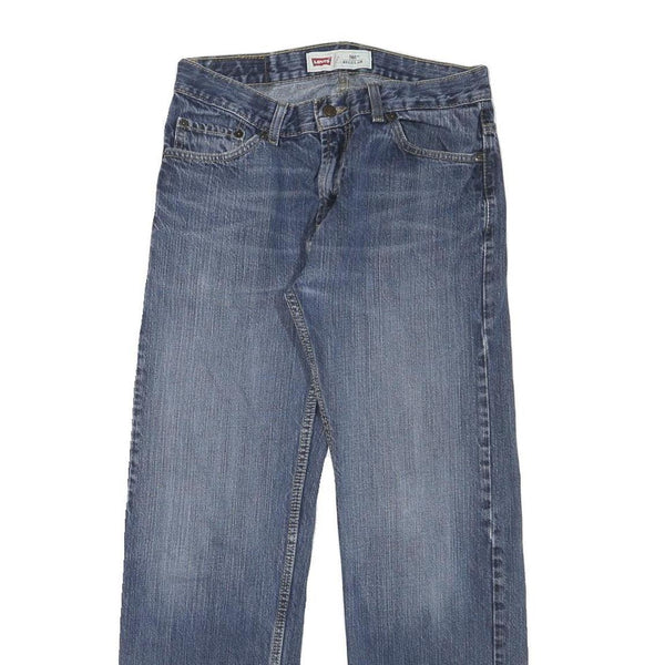 LEVI'S 505 Boys Jeans Blue Regular Straight Denim Medium W29 L29 Classic Fit Zip