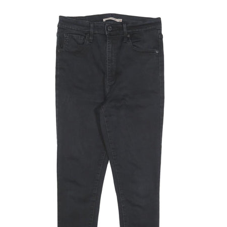 LEVI'S Womens Jeans Black Slim Skinny Denim Medium W26 L28 Stylish Zip Closure
