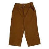 Age 24 Months Carhartt Double Knee Carpenter Trousers - 2XS Brown Cotton