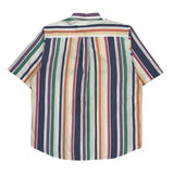 Nautica Striped Short Sleeve Shirt - Large Multicoloured Cotton