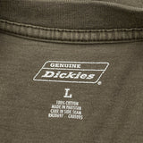 Dickies T-Shirt - Large Green Cotton