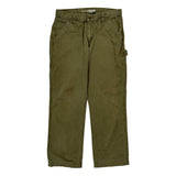 Relaxed Fit Carhartt Carpenter Trousers - 32W 30L Green Cotton