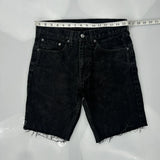 Levis Denim Shorts - 30W 9L Black Cotton