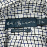 Ralph Lauren Checked Shirt - Large Blue Cotton
