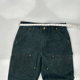 Carhartt Double Knee Carpenter Trousers - 34W 30L Black Cotton