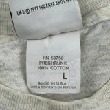 Single Stitch Acme Clothing Cartoon T-Shirt - Large Grey Cotton