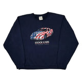 Stock Cars Jerzees Graphic Sweatshirt - XL Navy Cotton Blend