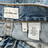 Calvin Klein Denim Shorts - 31W 9L Light Wash Cotton