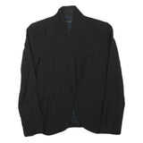 ZARA Womens Black Tailored Jacket M Polyester Blend Button Closure Plain