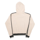 FILA Womens Beige & Black Hooded Pullover S Cotton Blend Hoodie