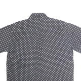 DOCKERS Mens Blue Shirt XL Cotton Casual Button-Down Printed Short Sleeve
