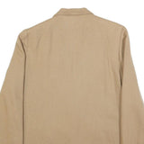 HARRIS WALLACE Womens Beige Wool Single Button Jacket M Plain Classic