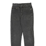 LEVI'S Womens Regular Black Denim Classic Fit Jeans W26 L30 Stylish Zip Closure
