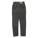 LEVI'S Womens Regular Black Denim Classic Fit Jeans W26 L30 Stylish Zip Closure