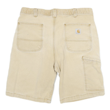 CARHARTT Mens Shorts Beige Casual Relaxed Fit XL W34 Durable Cotton Blend