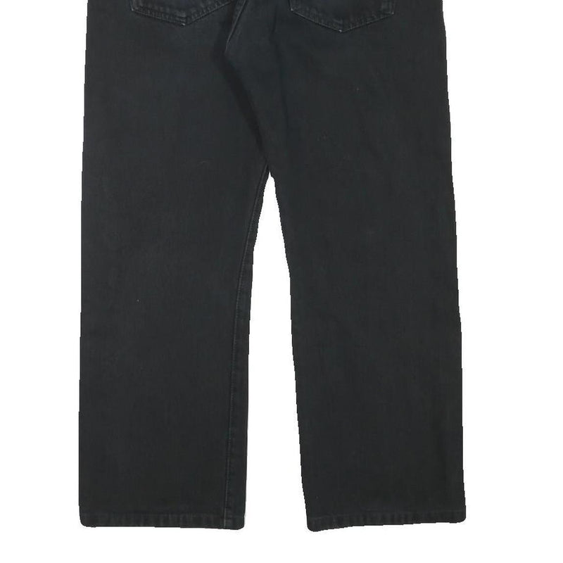 LEVI'S 501 Mens Jeans Black Regular Straight Denim Raw W32 L25 Button Closure
