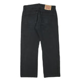 LEVI'S 501 Mens Jeans Black Regular Straight Denim Raw W32 L25 Button Closure