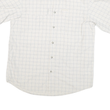 COLUMBIA Mens Beige Check Shirt S Cotton Blend Lightweight Button-Up Casual