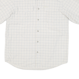 COLUMBIA Mens Beige Check Shirt S Cotton Blend Lightweight Button-Up Casual