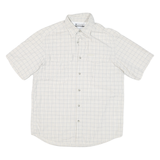 COLUMBIA Mens Beige Check Shirt S Cotton Blend Lightweight Button-Up Casual