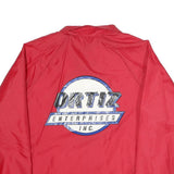 WEARGUARD Mens Red Coach Jacket L Nylon Plain Button Closure Lightweight