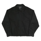KIRKLAND SIGNATURE Mens Black Classic Jacket 2XL Polyester Blend Zip Plain