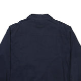 CHAPS Mens Navy Cotton Blend Jacket L Zip Plain Classic Casual Outerwear