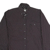 WRANGLER Mens Maroon Patterned Shirt L Button Down Casual Long Sleeve Cotton
