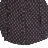 WRANGLER Mens Maroon Patterned Shirt L Button Down Casual Long Sleeve Cotton