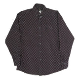 WRANGLER Mens Maroon Patterned Shirt L Button Down Casual Long Sleeve Cotton