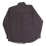 WRANGLER Mens Maroon Patterned Shirt L Button Down Casual Long Sleeve Cotton