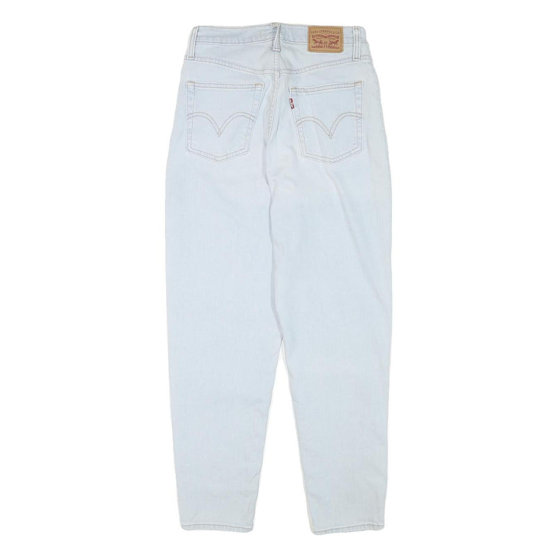 LEVI'S Womens Relaxed Jeans Blue Denim Light W26 L27 Classic Cotton Blend Zip