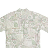 COOKE STREET Mens Green & Beige Hawaiian Shirt L Cotton Short Sleeve Casual