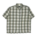 Woolrich Checked Short Sleeve Shirt - XL Green Cotton