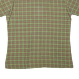 ACKERMANN Mens Green & Brown Check Shirt M Cotton Blend Short Sleeve Casual
