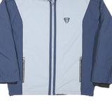 ACTIVE WEAR Mens Blue & Light Blue Sporty Outdoor Jacket L Polyester Blend Zip