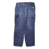 Carhartt Cargo Trousers - 38W 30L Blue Cotton