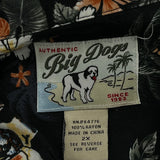 Tropical Print With Drinks Big Dogs Graphic Hawaiian Shirt - 2XL Black Viscose