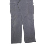 CARHARTT Mens Grey Relaxed Straight Trousers W32 L34 Durable Cotton Blend
