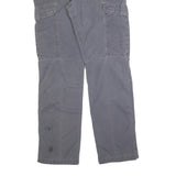 CARHARTT Mens Grey Relaxed Straight Trousers W32 L34 Durable Cotton Blend