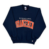 Made In USA Syracuse Russell Athletic College Sweatshirt - Medium Navy Cotton